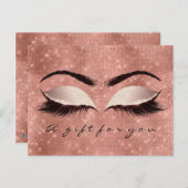 Cadeaubonaat Roos Oogst Vonk Blush Makeup Briefkaart (Voorkant / Achterkant)