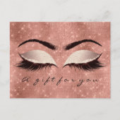 Cadeaubonaat Roos Oogst Vonk Blush Makeup Briefkaart (Voorkant)