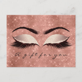 Cadeaubonaat Roos Oogst Vonk Blush Makeup Briefkaart