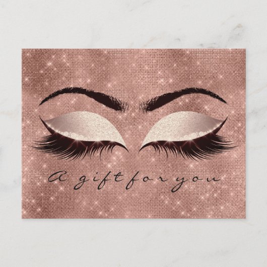 Cadeaubonaat Roos Oogst Vonk Blush Makeup Briefkaart (Voorkant)