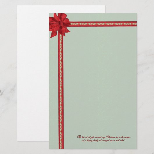 Cadeaubonen kerstcadeautjes briefpapier (Voorkant / Achterkant)