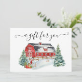 Cadeaubonen kerstwinterbarn (Staand voorkant)