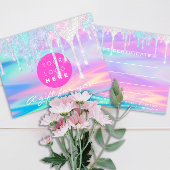 Cadeaubonholograaf Unicorn roze Logo Briefkaart