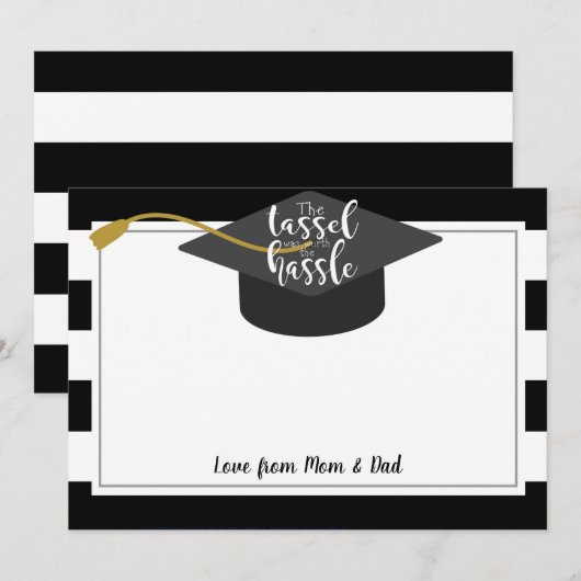 Cadeaubonhouder afstudeergeld ouders cadeau kaart (Voorkant / Achterkant)