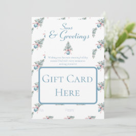 Cadeaubonhouder drijfhout kerstboom feestdagenkaart