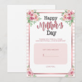Cadeaubonhouder voor Moederdag Feestdagenkaart (Voorkant / Achterkant)