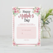 Cadeaubonhouder voor Moederdag Feestdagenkaart (Staand voorkant)
