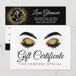 Cadeaubonkaart Gold Lash Brow Bar Beauty Kaart