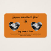 Cadeaubonkaart Valentijnsdag Visitekaartje (Voorkant)