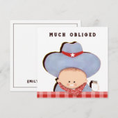 Cadeaubonnen Bedankt Kaarten voor Baby's (Voorkant / Achterkant)