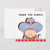 Cadeaubonnen Bedankt Kaarten voor Baby's (Voorkant / Achterkant)
