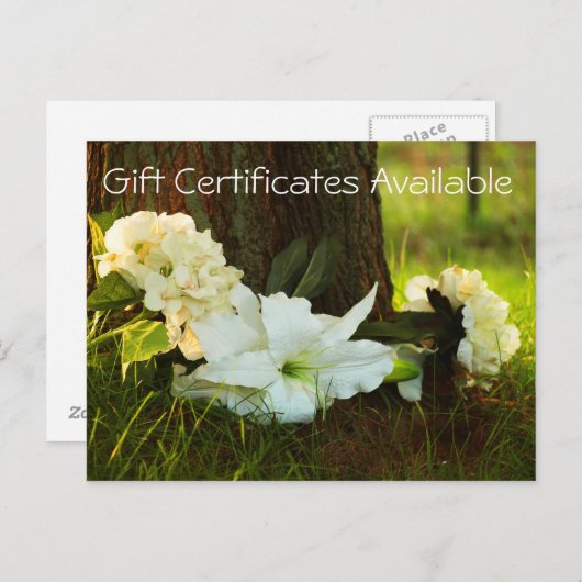 Cadeaubonnen beschikbaar briefkaart (Voorkant / Achterkant)