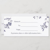 Cadeaubonnen  Blue Floral Beauty Salon (Achterkant)