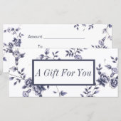 Cadeaubonnen  Blue Floral Beauty Salon (Voorkant / Achterkant)