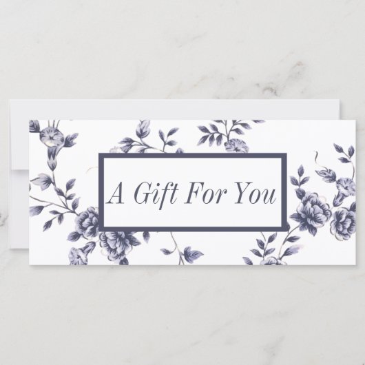 Cadeaubonnen  Blue Floral Beauty Salon (Voorkant)