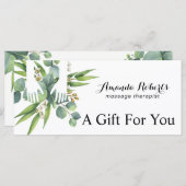 Cadeaubonnen botanische massagetherapiespa (Voorkant / Achterkant)