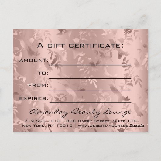 Cadeaubonnen Briefkaart van vogelsoorten Eyealshan (Achterkant)