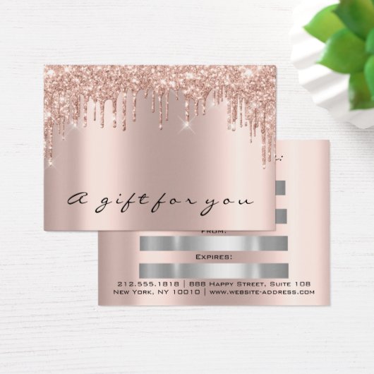 Cadeaubonnen dik grijs gummus visitekaartje (Bureau)