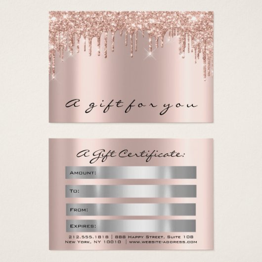 Cadeaubonnen dik grijs gummus visitekaartje (Voorkant /achterkant)