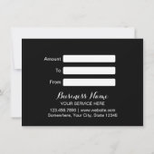 Cadeaubonnen |  donkere Floral Salon Spa (Achterkant)