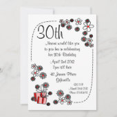 Cadeaubonnen en bloemen 30e uitnodiging op zaterda (Voorkant)