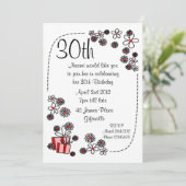 Cadeaubonnen en bloemen 30e uitnodiging op zaterda (Staand voorkant)