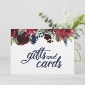 Cadeaubonnen en Kaarten Tekst Navy Waterverf Lette (Staand voorkant)