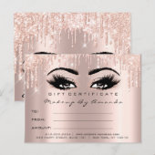 Cadeaubonnen Eyelashes Brows Makeup Glam Briefkaart (Voorkant / Achterkant)