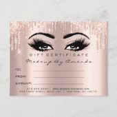 Cadeaubonnen Eyelashes Brows Makeup Glam Briefkaart (Voorkant)