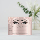 Cadeaubonnen Eyelashes Confetti Makeup Glam Briefkaart (Staand voorkant)