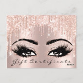 Cadeaubonnen Eyelashes Confetti Makeup Glam Briefkaart (Achterkant)