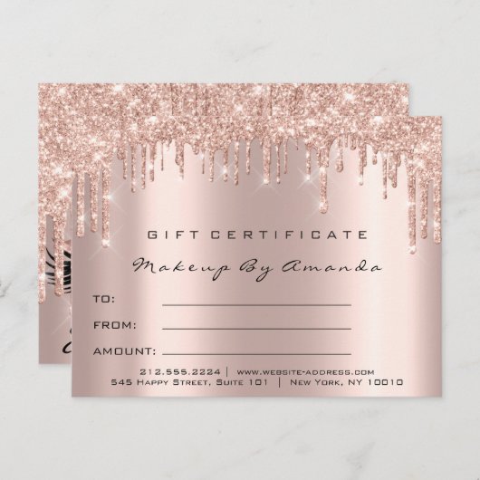 Cadeaubonnen Eyes Makeup Artist Brows Briefkaart (Voorkant / Achterkant)