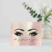 Cadeaubonnen Eyes Roos Gold Makeup Artist Briefkaart (Staand voorkant)