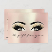 Cadeaubonnen Eyes Roos Gold Makeup Artist Briefkaart (Voorkant / Achterkant)
