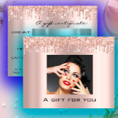 Cadeaubonnen Feestdagen Beauty Roos Makeup Lash Briefkaart