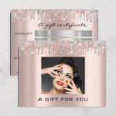 Cadeaubonnen Feestdagen Beauty Roos Makeup Silve Briefkaart (Voorkant / Achterkant)