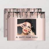 Cadeaubonnen Feestdagen Beauty Roos SilverLashes Briefkaart (Voorkant / Achterkant)