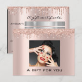 Cadeaubonnen Feestdagen Beauty Roos SilverLashes Briefkaart (Voorkant / Achterkant)