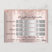 Cadeaubonnen Feestdagen Beauty Roos SilverLashes Briefkaart (Achterkant)