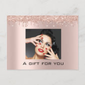 Cadeaubonnen Feestdagen Beauty Roos SilverLashes Briefkaart (Voorkant)