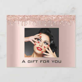 Cadeaubonnen Feestdagen Beauty Roos SilverLashes Briefkaart