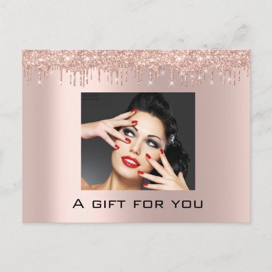 Cadeaubonnen Feestdagen Beauty Roos SilverLashes Briefkaart (Voorkant)