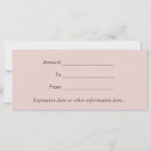 Cadeaubonnen | Goud Lips Blush Pink Salon (Achterkant)