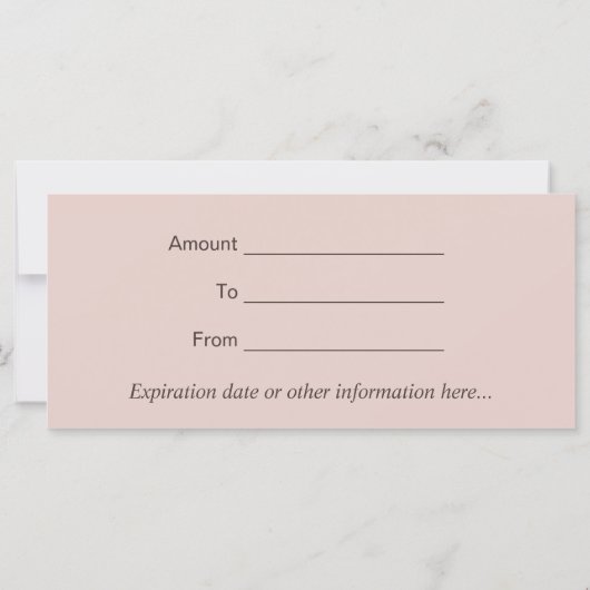 Cadeaubonnen | Goud Lips Blush Pink Salon (Achterkant)