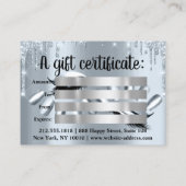 Cadeaubonnen Haarspa nails Luxury Blue Drivers Visitekaartje (Achterkant)