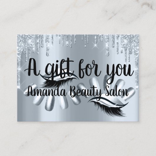 Cadeaubonnen Haarspa nails Luxury Blue Drivers Visitekaartje (Voorkant)