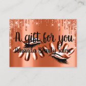 Cadeaubonnen Hair Spa Nails Luxury Oranje Drip Visitekaartje (Voorkant)