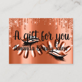 Cadeaubonnen Hair Spa Nails Luxury Oranje Drip Visitekaartje