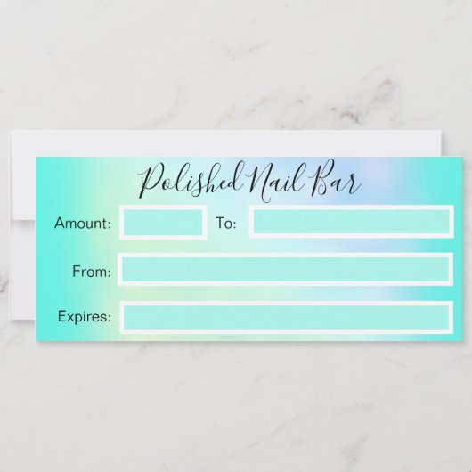 Cadeaubonnen Holograaf Hairdresser Makeup Lash (Achterkant)