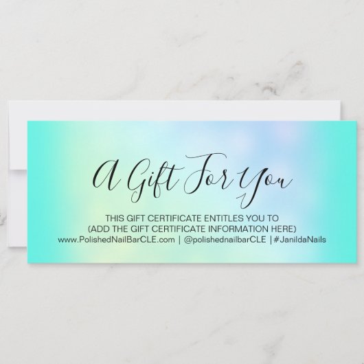 Cadeaubonnen Holograaf Hairdresser Makeup Lash (Voorkant)